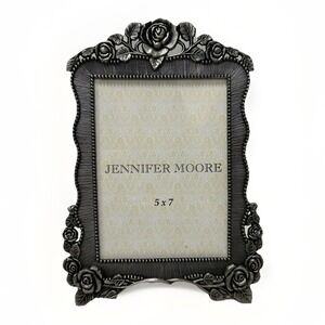 Jennifer Moore Metal 5x7 Frame‎ Victorian Roses Victorian Collection W/ Box